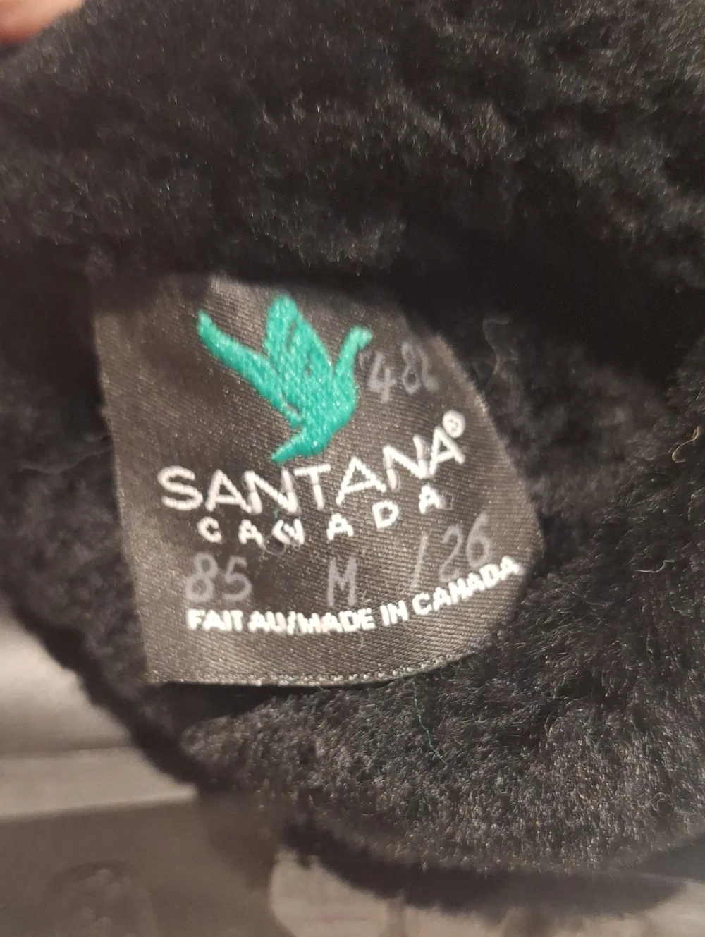 Santana Canada Black Leather Mid-Calf Lace-Up Boots